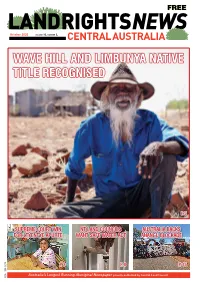 Wave Hill and Limbunya Native Title Recognised