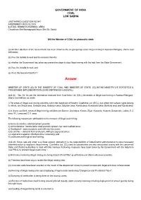ANSWERED ON:03.03.2010 ILLEGAL MINING in ASANSOL AREA Chowdhury Shri Bansagopal;Haque Shri Sk
