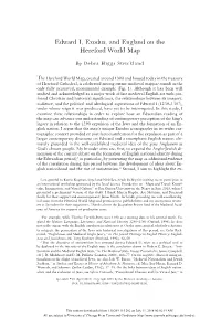 Edward I, Exodus, and England on the Hereford World Map