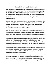 Isaiah 49-52 Overview Coming Servant