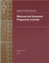 Mistimed and Unwanted Pregnancies in Jordan