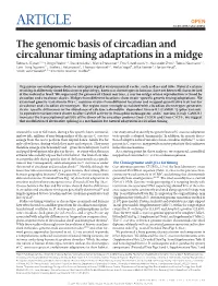 The Genomic Basis of Circadian and Circalunar Timing Adaptations in a Midge Tobias S