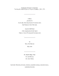 Tracking the Columbia Summer Program Graduates, 1968-1974