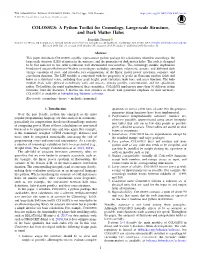 A Python Toolkit for Cosmology, Large-Scale Structure, and Dark Matter Halos