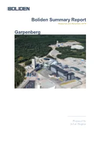 Boliden Summary Report Garpenberg