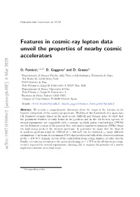 Features in Cosmic-Ray Lepton Data Unveil the Properties of Nearby Cosmic Accelerators