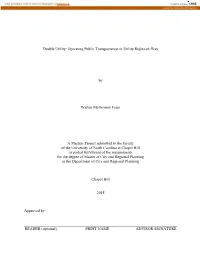 Implementing Public Transportation in Utility Rights-Of-Way