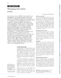 Managing Liver Failure D a Kelly