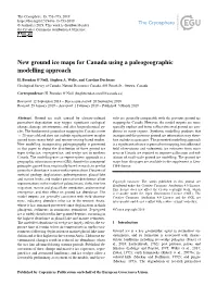 New Ground Ice Maps for Canada Using a Paleogeographic Modelling Approach