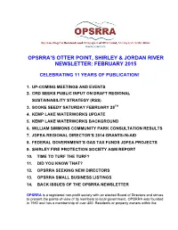Opsrra's Otter Point, Shirley & Jordan