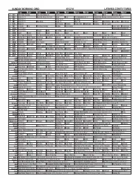Sunday Morning Grid 6/12/16 Latimes.Com/Tv Times