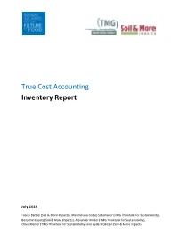True Cost Accounting Inventory Report