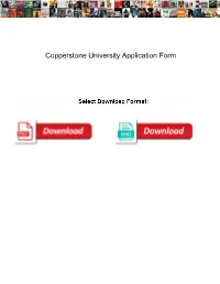 Copperstone University Application Form