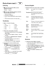 End-Of-Term Test 2 Listening Practical English