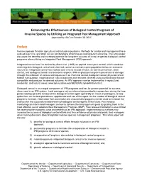 Enhancing the Effectiveness of Biological Control Programs Of
