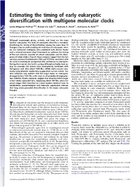 Estimating the Timing of Early Eukaryotic Diversification With