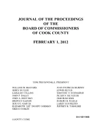Journal of the Proceedings of the Board of Commissioners of Cook County