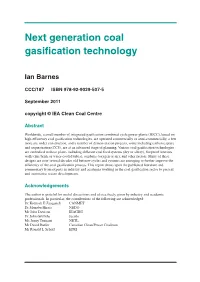 Next Generation Coal Gasification Technology
