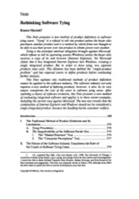 Rethinking Software Tying