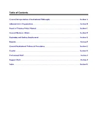 Table of Contents