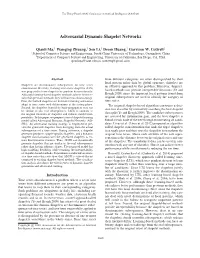 Adversarial Dynamic Shapelet Networks
