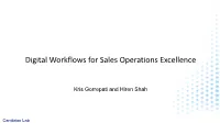 Digital Workflows for Sales Operations Excellence