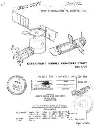 Experiment Module Concepts Study Final Report