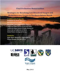 Final Evaluation Memorandum Strategies for Resolving Low