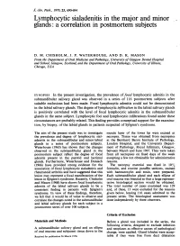 Glands: a Correlation in Postmortem Subjects