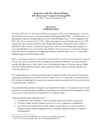 Response to the Peer Review Report EPA Base Case Version 5.13 Using IPM U.S