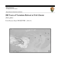 200 Years of Terminus Retreat at Exit Glacier 1815-2015