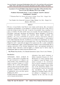 2347-503X Assessment of Coastal Pollution Using Faunal Composit