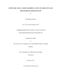 A Lexicographical Study of James Joyce And