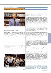 Larry Shepp: from Putnam to CAT Scan Mathematical Conversations