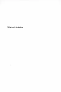 Relational Aesthetics Nicolas Bourriaud Relational Aesthetics