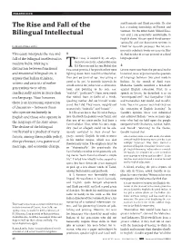 The Rise and Fall of the Bilingual Intellectual
