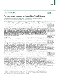 The Scale, Scope, Coverage, and Capability of Childbirth Care