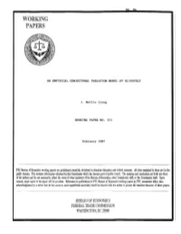 An Empirical Conjectural Variation Model of Oligopoly