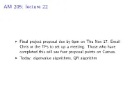 AM 205: Lecture 22