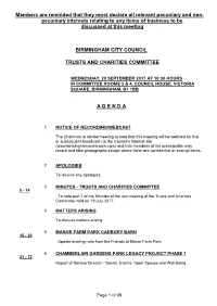 Pecuniary Interests Relating to Any Items of Business to Be Discussed at This Meeting
