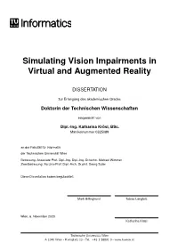 Simulating Vision Impairments in Virtual and Augmented Reality