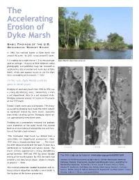 The Accelerating Erosion of Dyke Marsh Basic Findings of the U.S