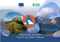 Brochure on How to Act in Alpine Terrain