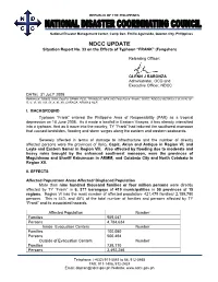 NDCC UPDATE Situation Report No