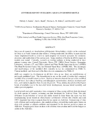 Synthesis Report on Rearing Asian Longhorned Beetle (PDF)