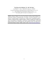The Meteoritical Bulletin, No. 100, 2014 June 1,* 2 3 Alex RUZICKA , Jeffrey N