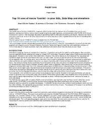 Top 10 Uses of Macro %Varlist - in Proc SQL, Data Step and Elsewhere