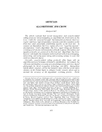Algorithmic Jim Crow