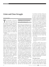 Crisis and Class Struggle
