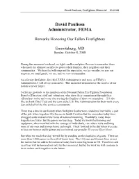 David Paulison Administrator, FEMA